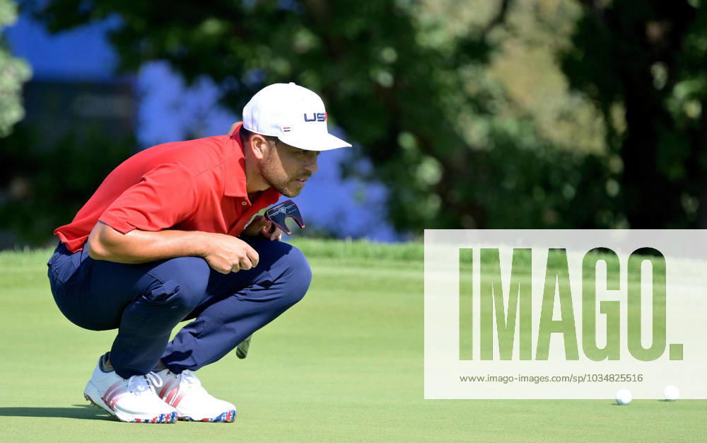 US golfer Xander Schauffele during practice rounds for the 2023 Ryder Cup golf tournament at Marco Simone Golf Club in Guidonia, near Rome, Italy, 26 September 2023. The 44th Ryder Cup matches between the US and Europe will be held in Italy from 29 September to 01 October 2023.ANSA ETTORE FERRARI 2023 Ryder Cup golf tournament - ZUMAa110 20230926_zaf_a110_058