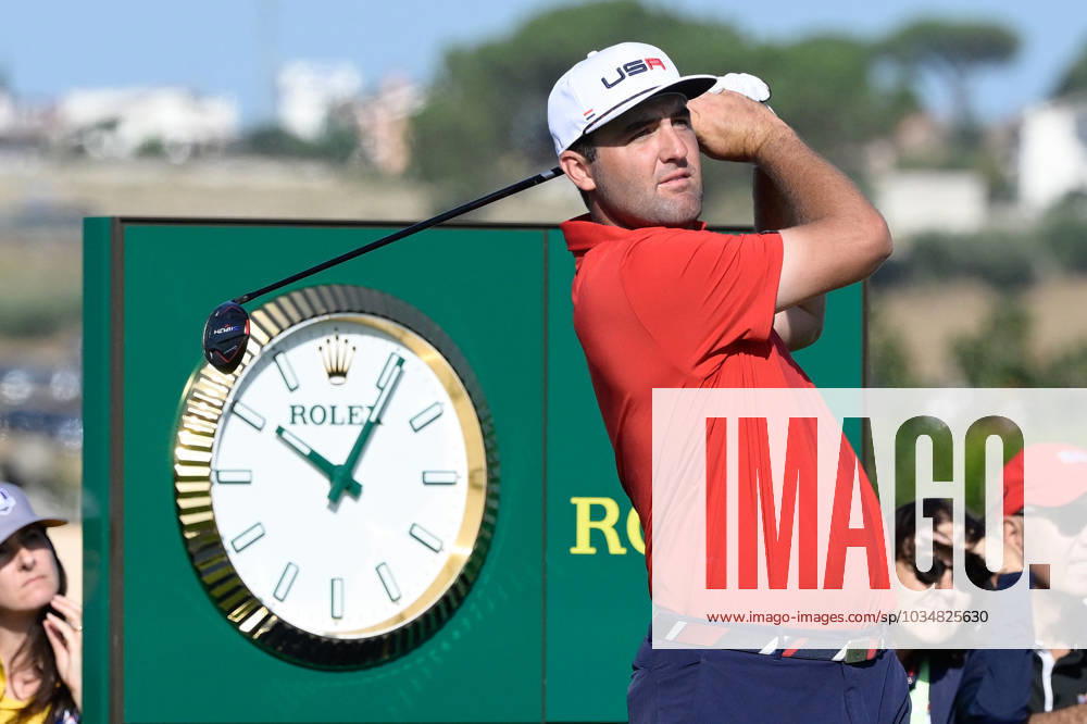 Scottie Scheffler (USA) during the Ryder Cup 2023 at Marco Simone Golf & Country Club on September 26, 2023 in Rome Italy.