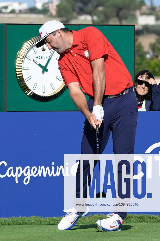 Scottie Scheffler (USA) during the Ryder Cup 2023 at Marco Simone Golf & Country Club on September 26, 2023 in Rome Italy.