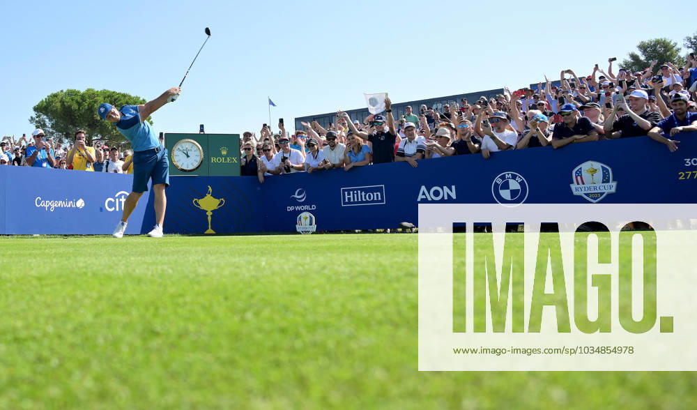 Europe s Norwegian golfer, Viktor Hovland, during practice rounds for the 2023 Ryder Cup golf tournament at Marco Simone Golf Club in Guidonia, near Rome, Italy, 27 September 2023. The 44th Ryder Cup matches between the US and Europe will be held in Italy from 29 September to 01 October 2023. ANSA ETTORE FERRARI 2023 Ryder Cup golf tournament - ZUMAa110 20230927_zaf_a110_036