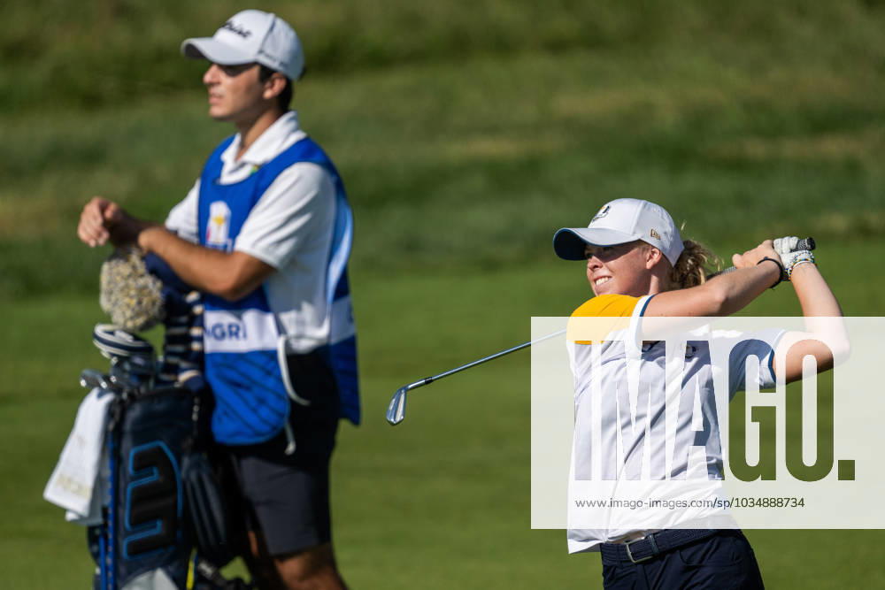 Meja Örtengren of Team Europe competes in round four of the Junior Ryder Cup on September 28, 2023 in Rome Photo Mathias Bergeld BILDBYRAN code MB MB0734 golf ryder cup träning practice training day 1 bbeng junior ryder cup