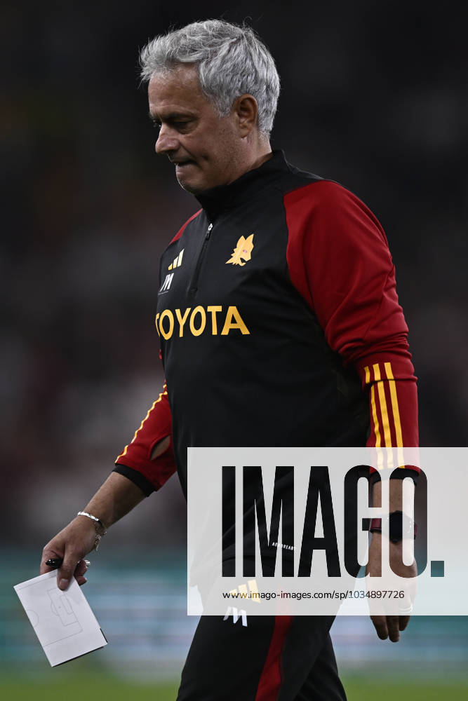 Genoa CFC v AS Roma - Serie A Jose Mourinho, head coach of AS Roma, looks on during the Serie A football match between Genoa CFC and AS Roma. Genoa Italy