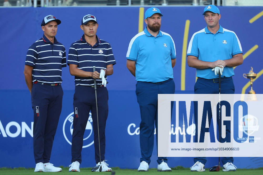 Rome Ryder Cup 2023 - Foursomes Session, 29.09.2023 Rome, Italy 29.09.2023: Rickie Fowler USA, Collin Morikawa USA, Shane Lowry EU, Sepp Straka EU Foursomes Session at RYDER CUP 2023 at Marco Simone Golf & Country Club di Guidonia Montecelio, Roma Rome italy -