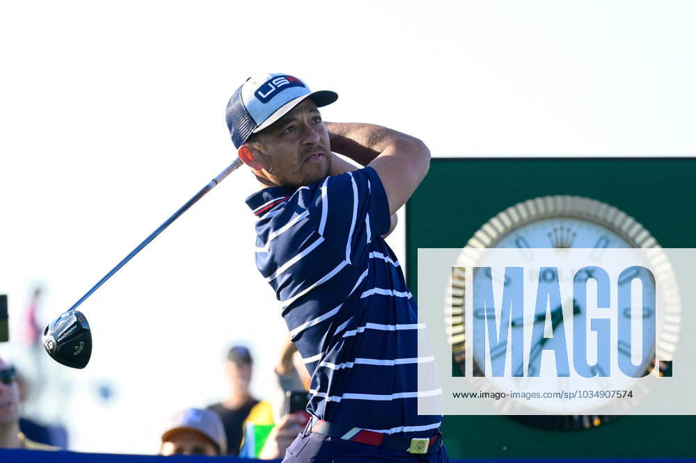 Golf match - Ryder Cup 2023 Xander Schauffele (USA) during the Ryder Cup 2023 at Marco Simone Golf & Country Club on September 29, 2023 in Rome Italy. Rome Italy