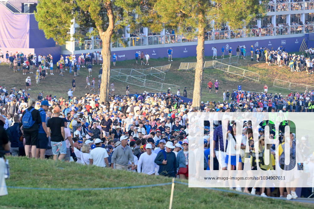 Golf match - Ryder Cup 2023 Supporters during the Ryder Cup 2023 at Marco Simone Golf & Country Club on September 29, 2023 in Rome Italy. Rome Italy