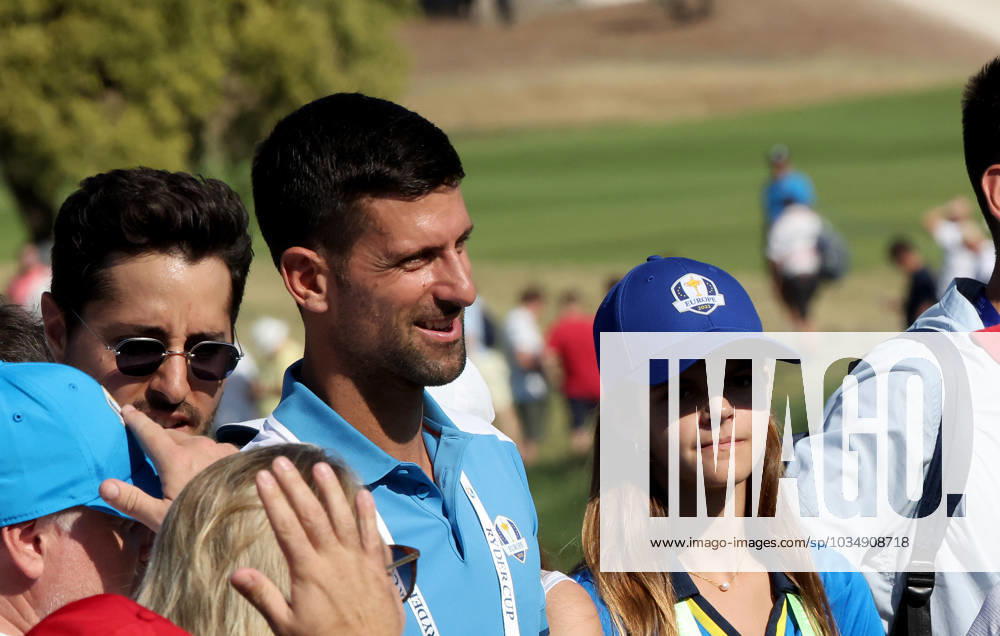 GOLF - Ryder Cup 2023 ROME,ITALY,29.SEP.23 - GOLF - Ryder Cup, Marco Simone Golf and Country Club. Image shows Novak Djokovic (SRB). GEPAxpictures Oberlaender