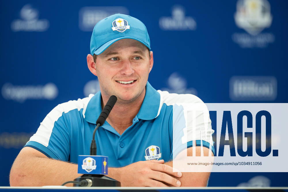 Sepp Straka of Team Europe at a press conference during the first round of the Ryder Cup on September 29, 2023 in Rome Photo Mathias Bergeld BILDBYRAN kod MB MB0736 golf ryder cup day 1 bbeng round 1 presskonferens press conference