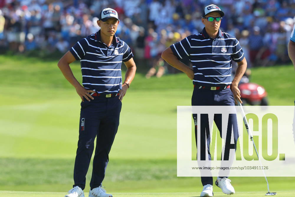 Golf match - Ryder Cup 2023 Rome, Italy 29.09.2023: Rickie Fowler of USA, Collin Morikawa of USA during Foursomes Session at RYDER CUP 2023 at Marco Simone Golf & Country Club di Guidonia Montecelio, Roma Rome Italy