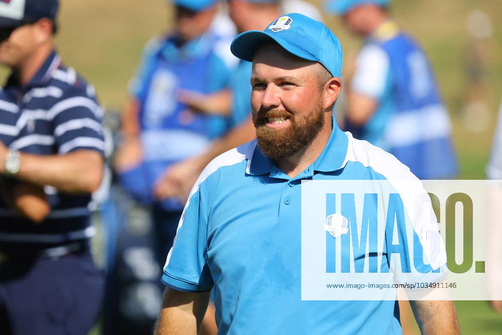 Golf match - Ryder Cup 2023 Rome, Italy 29.09.2023: Shane Lowry of Europe,celebrate victory in Foursomes Session at RYDER CUP 2023 at Marco Simone Golf & Country Club di Guidonia Montecelio, Roma Rome Italy