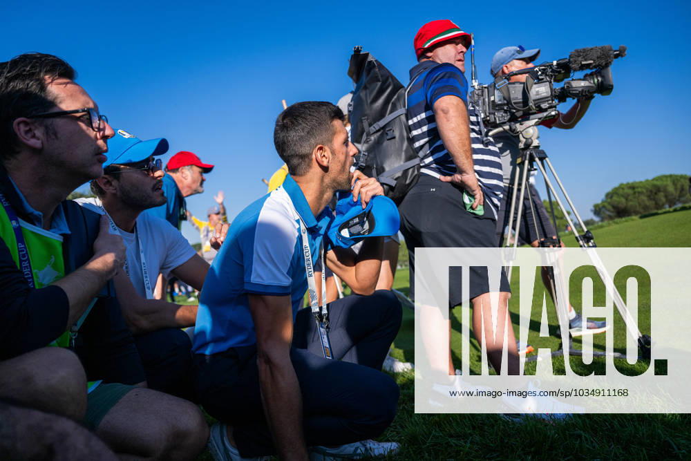 Novak Djokovic follow a foursome match during day one of the Ryder Cup on September 29, 2023 in Rome Photo Mathias Bergeld BILDBYRAN kod MB MB0736 golf ryder cup day 1 bbeng round 1