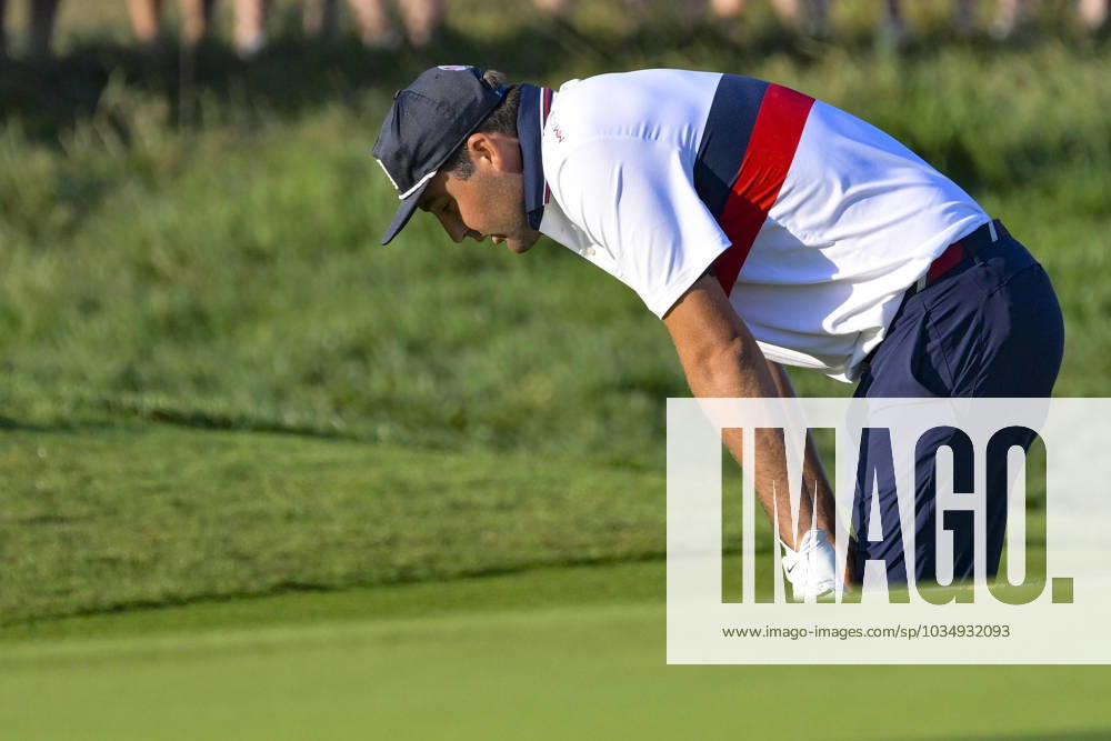 USteam golfer Scottie Scheffler in actions during the Fourballs matches on the second day of the 2023 Ryder Cup golf tournament at Marco Simone Golf Club in Guidonia, near Rome, Italy, 30 September 2023. The 44th Ryder Cup matches between the US and Europe will be held in Italy from 29 September to 01 October 2023. ANSA ETTORE FERRARI 2023 Ryder Cup golf tournament - ZUMAa110 20230930_zaf_a110_016