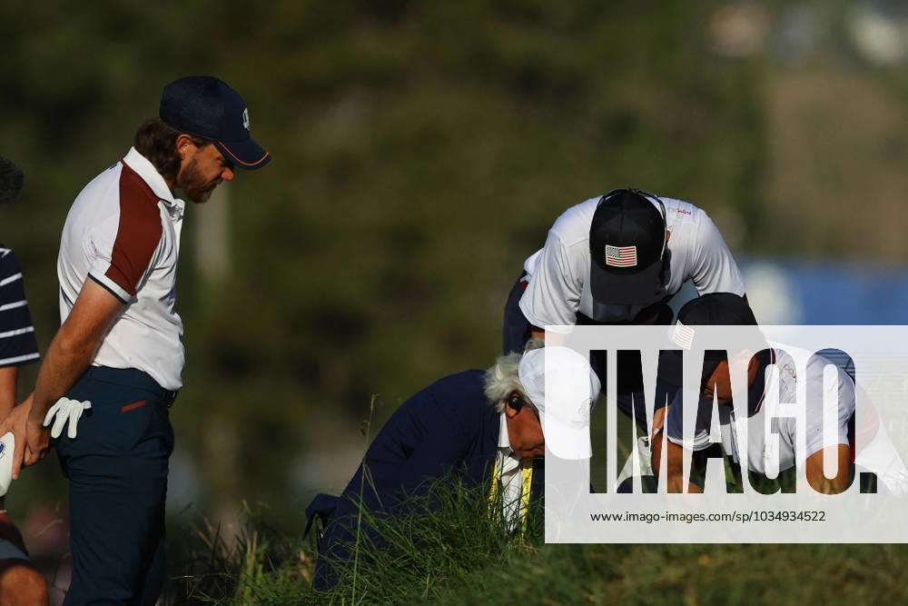 Golf match - Ryder Cup 2023 Rome, Italy 30.09.2023: Missing ball, Justin THOMAS, Jordan SPIETH, Session One - Foursomes at RYDER CUP 2023 at Marco Simone Golf & Country Club di Guidonia Montecelio, Roma Rome Italy