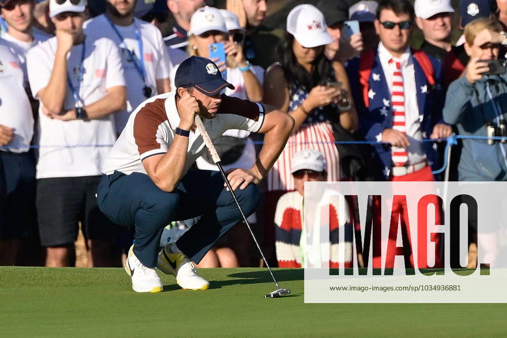 Golf match - Ryder Cup 2023 Rory McIlroy (ENG) during the Ryder Cup 2023 at Marco Simone Golf & Country Club on September 30, 2023 in Rome Italy. Rome Italy