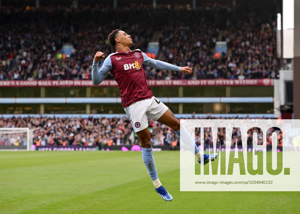 Birmingham, England, 30th September 2023. Jacob Ramsey of Aston Villa celebrates scoring his teams fifth goals of the game during the Premier League match at Villa Park, Birmingham. Picture credit should read: Gary Oakley Sportimage . SPI-2610-0038