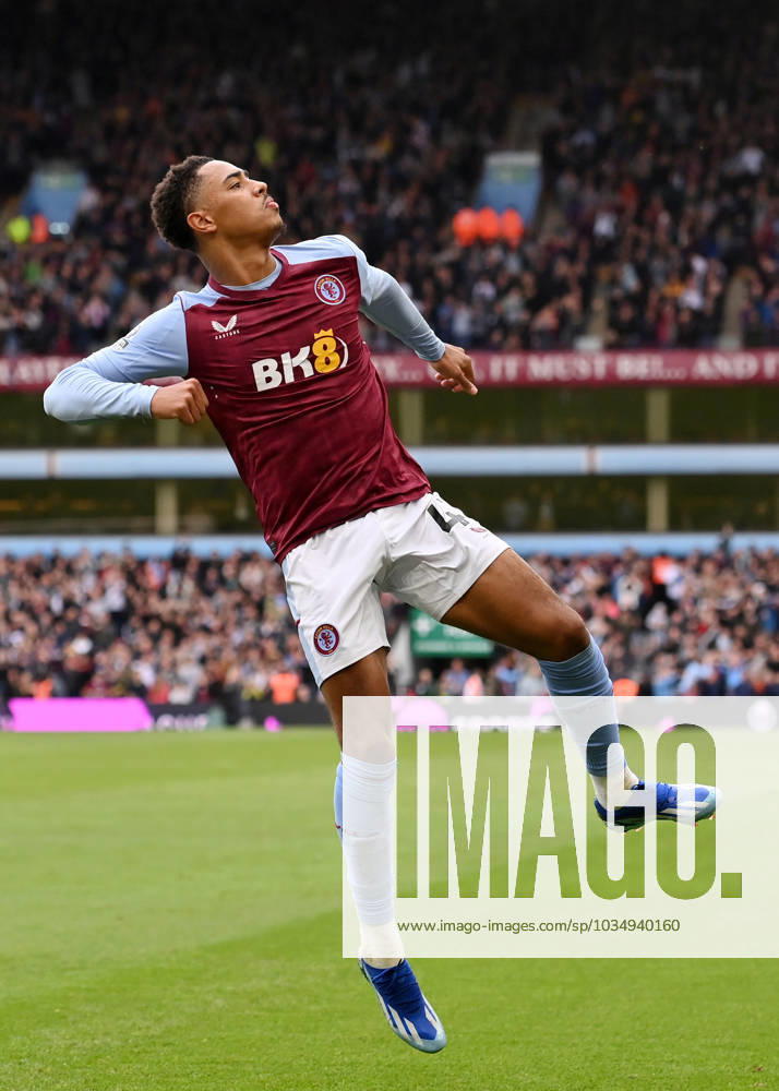 Birmingham, England, 30th September 2023. Jacob Ramsey of Aston Villa celebrates scoring his teams fifth goals of the game during the Premier League match at Villa Park, Birmingham. Picture credit should read: Gary Oakley Sportimage . SPI-2610-0045