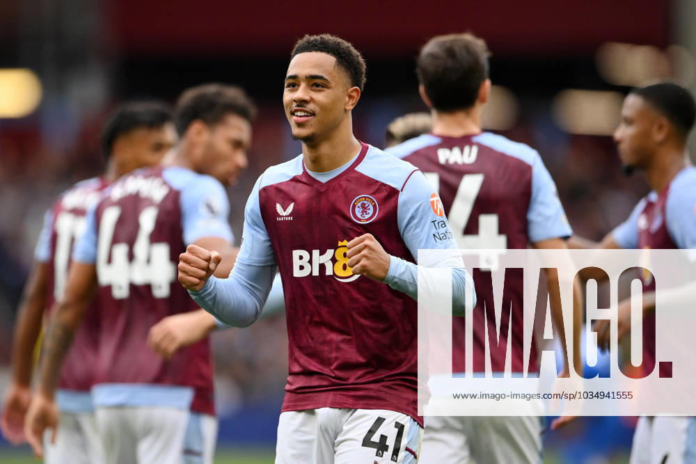 Birmingham, England, 30th September 2023. Jacob Ramsey of Aston Villa celebrates scoring his teams fifth goals of the game during the Premier League match at Villa Park, Birmingham. Picture credit should read: Gary Oakley Sportimage . SPI-2610-0057