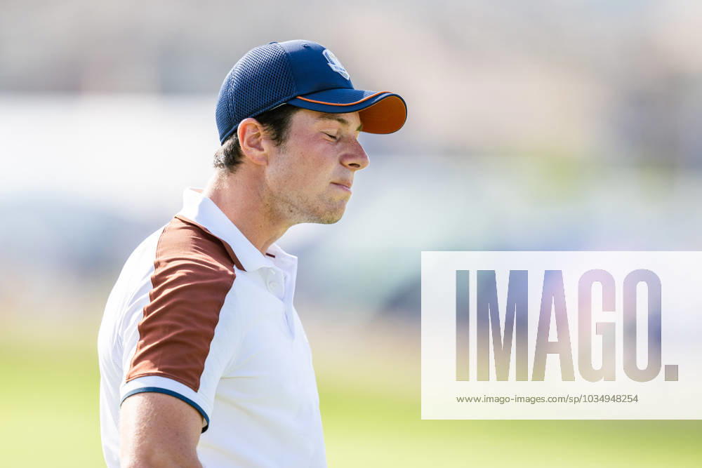Viktor Hovland of Team Europe looks dejected in a fourball match during day 2 of the Ryder Cup on September 30, 2023 in Rome Photo Mathias Bergeld BILDBYRAN kod MB MB0737 golf ryder cup day 2 bbeng foursome depp