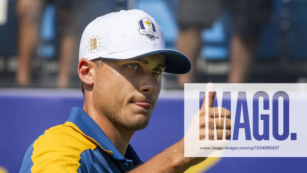 ROM 2023 10 01 Day 3 Singles Matches Ludvig Aberg Sweden met Brooks Koepka in his singles match as the Ryder Cup ends on Sunday Photo Christer Höglund TT code 40750 Rome Italy GOLF