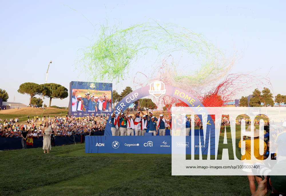 GOLF - Ryder Cup 2023 ROME,ITALY,01.OCT.23 - GOLF - Ryder Cup, Marco Simone Golf and Country Club. Image shows the team of Europe. GEPAxpictures Oberlaender