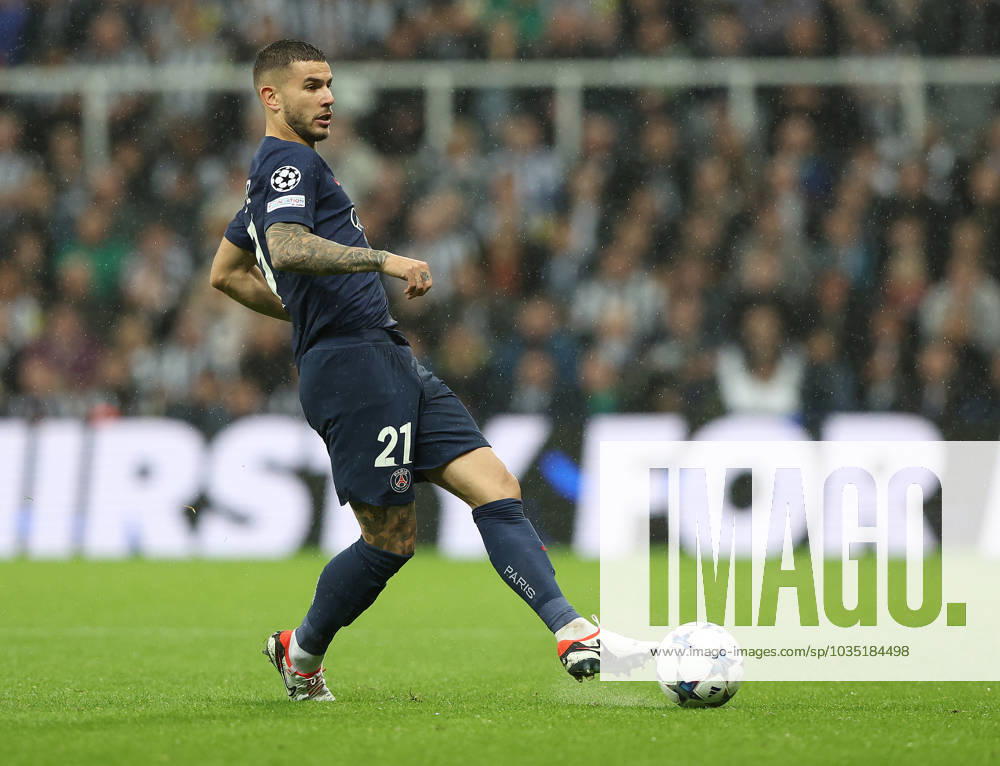 Newcastle Upon Tyne, England, 4th October 2023. Lucas Hernandez of Paris Saint Germain during the UEFA Champions League match at St. James Park, Newcastle Upon Tyne. Picture credit should read: Nigel Roddis Sportimage . SPI-2627-0079