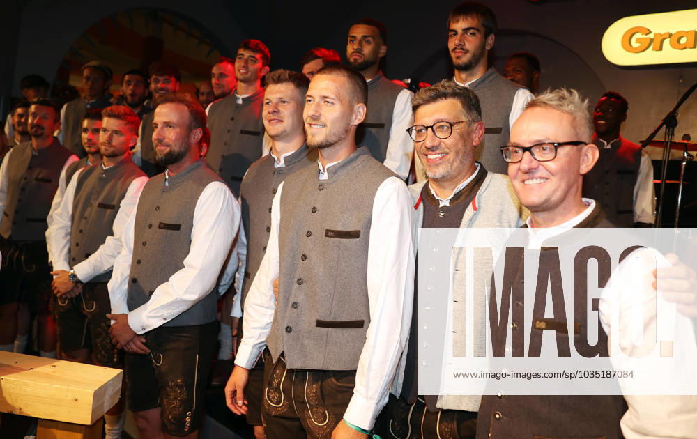 04 10 23 VfB Stuttgart Cannstatter Volksfest Germany, Stuttgart, 04 10 2023, football, Bundesliga, VfB Stuttgart, Cannstatter Volksfest f l Sebastian Hoeneß coach , Alexander Nübel, Waldemar Anton, Claus Vogt president , Alexander Wehrle board of directors