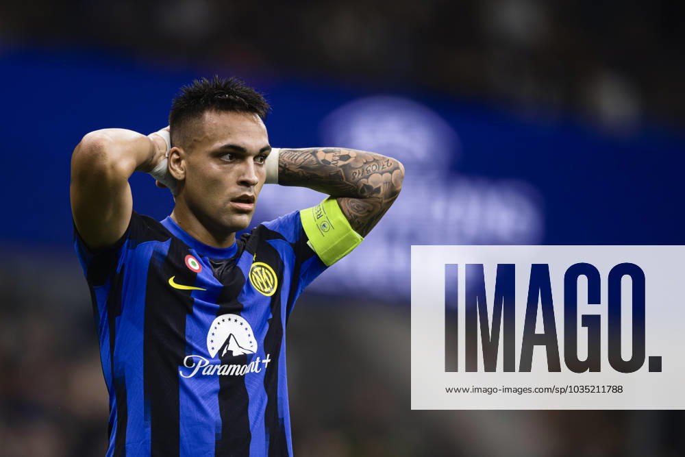 FC Internazionale v SL Benfica - UEFA Champions League Lautaro Martinez of FC Internazionale looks dejected during the UEFA Champions League football match between FC Internazionale and SL Benfica. Milan Italy