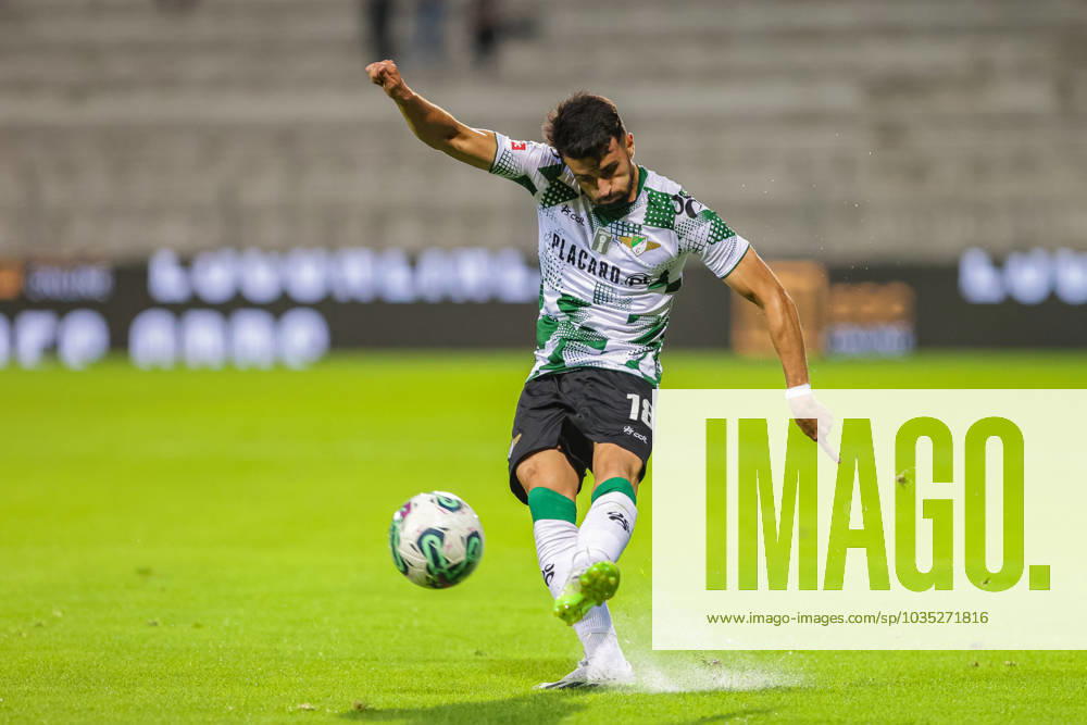 Liga Portugal, Moreirense FC vs Boavista FC, round 8, Moreira de Conegos, Braga, Portugal, Oct. 6th, 2023, Liga Portugal, Moreirense FC vs Boavista FC, round 8, at the Estadio Comendador Joaquim de Almeida Freitas, Pedro Amador of Moreirense FC, photography by Odyssey @guelbergoes Moreira de Conegos, Braga Portugal