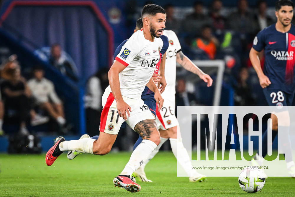 Morgan SANSON of Nice during the Ligue 1 match between Paris Saint-Germain (PSG) and OGC Nice at Parc des Princes Stadium on September 15, 2023 in Paris, France. Paris France - ZUMAm308 20230915_zsp_m308_086