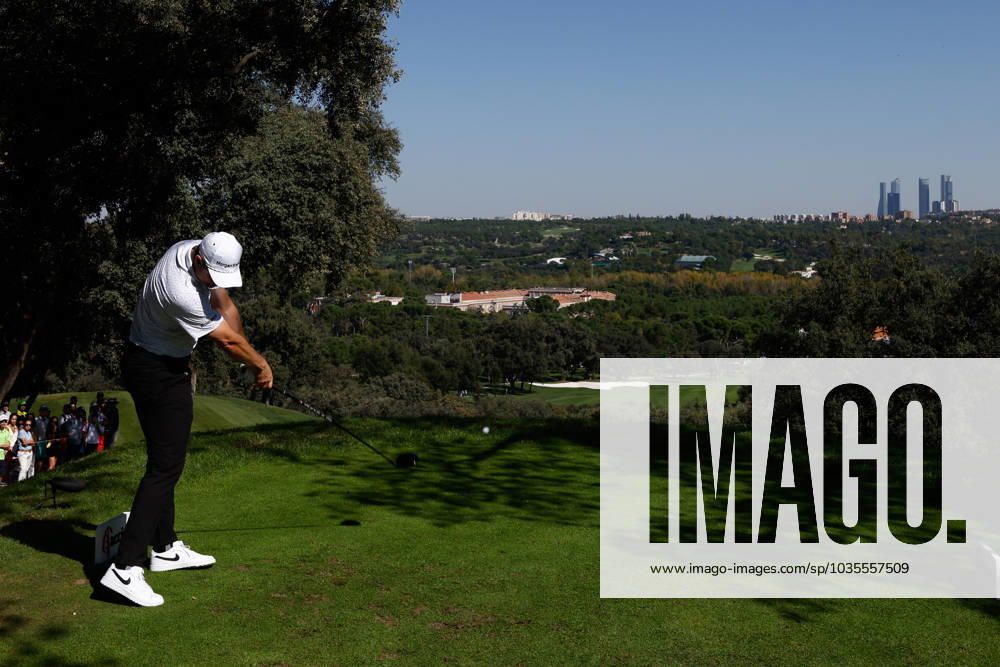 Justin Rose of England in action during Acciona Open de Espana, Round 1, Golf tournament celebrated at Club de Campo on October 12, 2023, in Madrid, Spain. MADRID SPAIN - ZUMAa181 20231012_zaa_a181_042