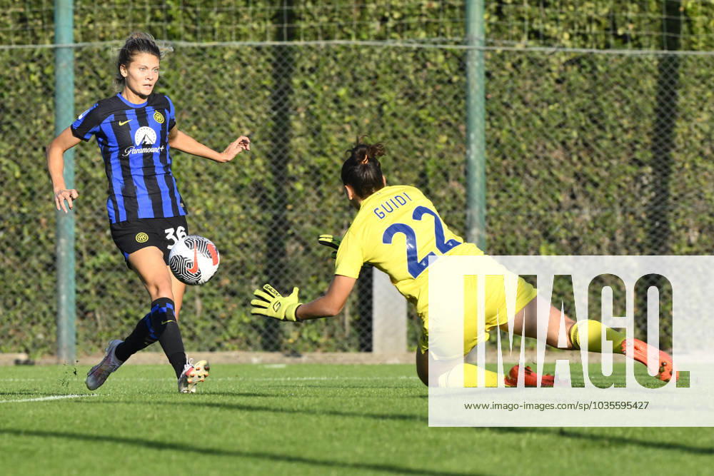Italian football Serie A Women match - Lazio Women vs FC Internazionale Women Michela Cambiaghi of F.C. Inter during Women s Italian Cup round of 16 between S.S. Lazio Women vs F.C. Inter, 12 October 2023, Stadium Mirko Fersini, Formello Italy. Rome Italy
