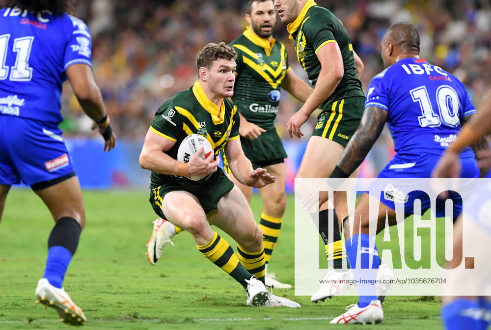 LEAGUE AUSTRALIA SAMOA MEN, Liam Martin of the Kangaroos during the 2023 Pacific Championships men?s rugby league match between Australia and Samoa at Queensland Country Bank Stadium in Townsville, Saturday, October 14, 2023. ( NO ARCHIVING, , NO USE IN BOOKS WITHOUT CONSENT TOWNSVILLE QUEENSLAND AUSTRALIA