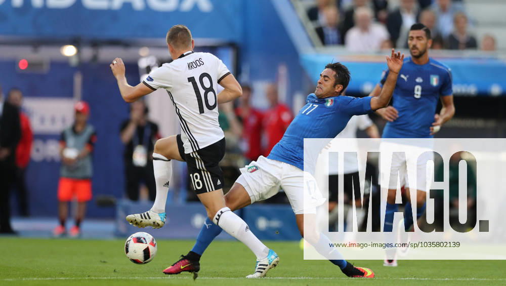 UEFA EURO, EM, Europameisterschaft,Fussball 2016 1 4 FINAL : GERMANY vs ITALY 20160702 - Bordeaux , France UEFA EURO 2016 1 4 FINAL : GERMANY vs ITALY Toni KROOS - EDER Uefa Euro 2016 France Quarter Final Soccer Football Voetbal PICTURE BY VINCENT VAN DOORNICK ISOSPORT Bordeaux France Frankrijk