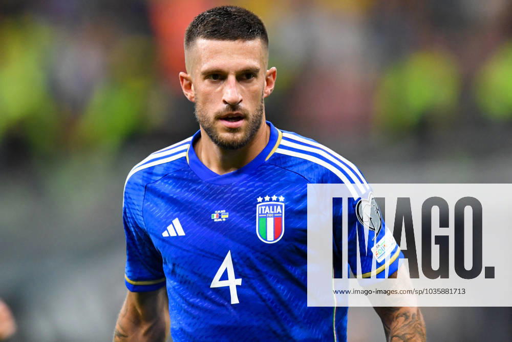 UEFA European Football Championship - UEFA EURO, EM, Europameisterschaft,Fussball 2024 - European Qualifiers - Italy vs Ukraine ItalyÃ¢& x80;& x99;s Cristiano Biraghi portrait during UEFA Euro 2024 - European Qualifiers - Italy vs Ukraine, UEFA European Football Championship in Milan, Italy, September 12 2023 Milan Italy