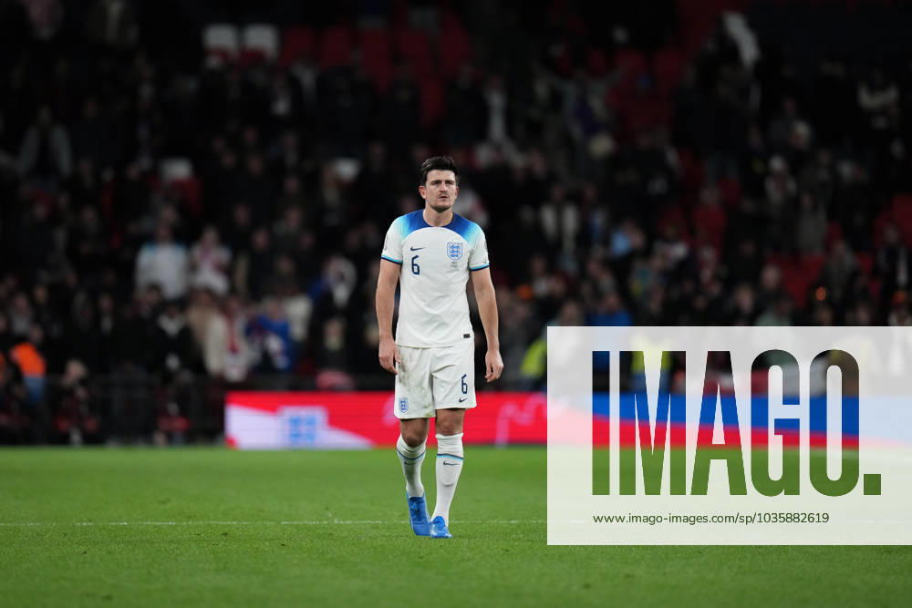 Harry Maguire Manchester United, ManU of England during the international match, Länderspiel, Nationalmannschaft between England and Italy at Wembley Stadium, London, England on 17 October 2023.