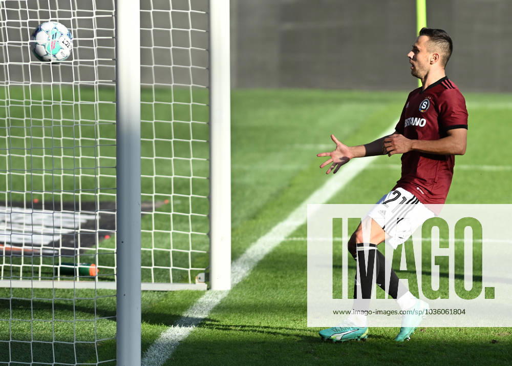 Utkani 12. kola prvni fotbalove ligy: Sparta Praha - Dynamo Ceske Budejovice, 22. rijna 2023, Praha. Jakub Pesek ze Sparty dava 2 gol Sparty. (CTKxPhoto MichaelaxRihova) CTKPhotoP2023102204515 CTKPhotoP2023102204515