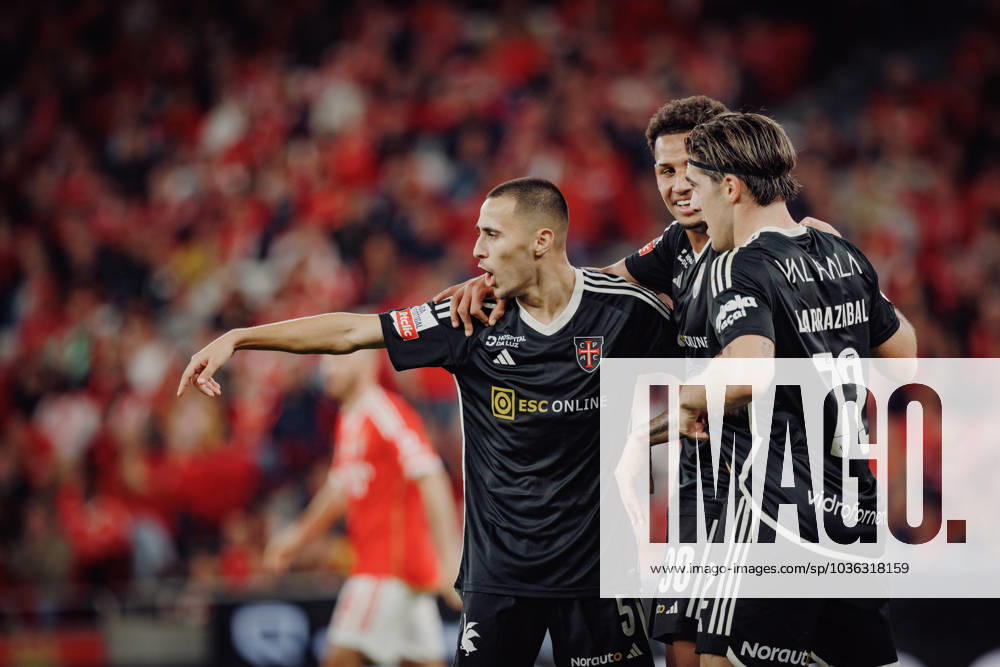 Players of Casa Pia celebrate after goal scored during Liga Portugal 23 24 game between SL Benfica and Casa Pia AC at Estadio Da Luz, Lisbon, Portugal. (Maciej Rogowski) Lisbon Estadio Da Luz Portugal