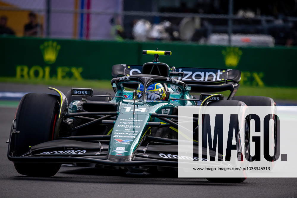 MEXICO CITY, MEXICO: Fernando Alonso, racing for the Aston Martin F1 team during the 2023 Formula 1 Mexico City Grand Prix at the Autodromo Hermanos Rodriguez in Mexico City, Mexico