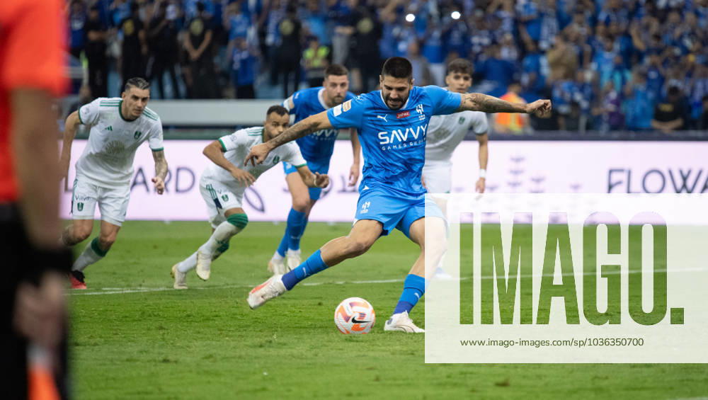 SAFF Roshn Saudi Pro League 2023-24 MD11 Aleksandar Mitrovic of Al-Hilal SFC during the Match Day 11 of the SAFF Roshn Saudi Pro League 2023-24 between Al-Hilal SFC vs Al-Ahli SFC at King Fahd International Stadium on October 27, 2023 in Riyadh, Saudi Arabia. Riyadh King Fahd International Stadium Saudi Arabia