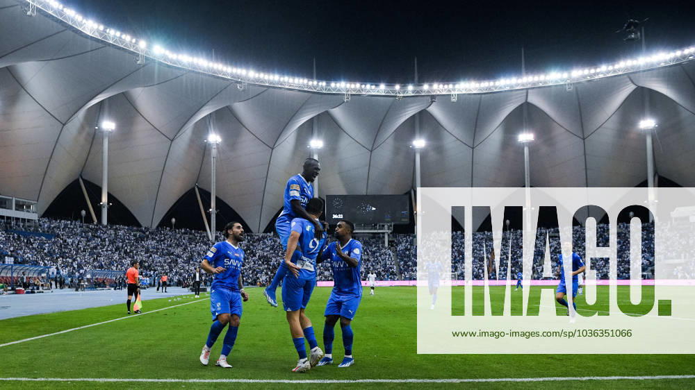 SAFF Roshn Saudi Pro League 2023-24 MD11 Aleksandar Mitrovic of Al-Hilal SFC celebrates after scoring a goal during the Match Day 11 of the SAFF Roshn Saudi Pro League 2023-24 between Al-Hilal SFC vs Al-Ahli SFC at King Fahd International Stadium on October 27, 2023 in Riyadh, Saudi Arabia. Riyadh King Fahd International Stadium Saudi Arabia