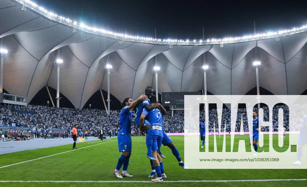 SAFF Roshn Saudi Pro League 2023-24 MD11 Aleksandar Mitrovic of Al-Hilal SFC celebrates after scoring a goal during the Match Day 11 of the SAFF Roshn Saudi Pro League 2023-24 between Al-Hilal SFC vs Al-Ahli SFC at King Fahd International Stadium on October 27, 2023 in Riyadh, Saudi Arabia. Riyadh King Fahd International Stadium Saudi Arabia