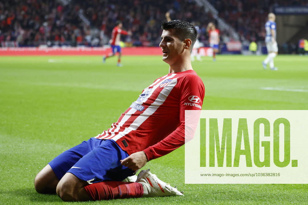 ESP: Atletico de Madrid - Deportivo Alaves. La Liga EA Sports. Date 11 Alvaro Morata of Atletico de Madrid celebrates after scoring the 2-0 during the La Liga match between Atletico de Madrid and Deportivo Alaves played at Civitas Metropolitano Stadium on October 29 in Madrid, Spain. kpng