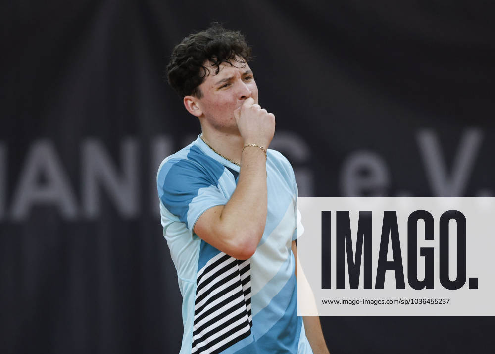 Max Rehberg reacts angry,anger,disappointed,emotion,Mens Singles Tennis Wolffkran Open ATP Challenger TC Ismaning Ismaning Bavaria Germany 31 October 2023 Â