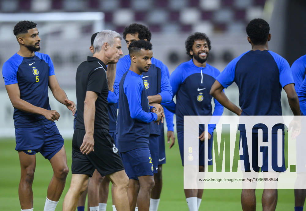 Al Duhail SC (QAT)v Al Nassr (KSA)- AFC Champions League In Doha Saudi Arabias Al Nasser players practice during a training session at Khalifa International Stadium in Doha on 06 November 2023 on the eve of their AFC Champions League Group E match against Qatar s Al Duhail SC DOHA Qatar
