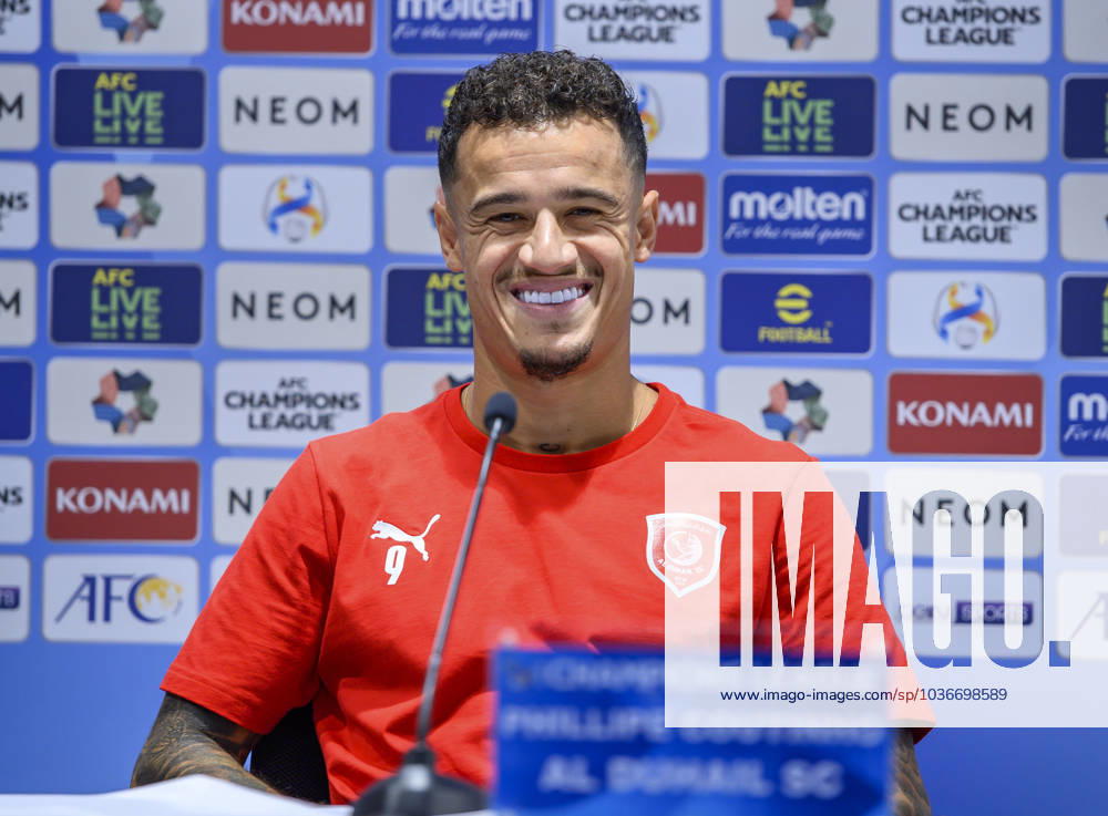 Al Duhail SC (QAT)v Al Nassr (KSA)- AFC Champions League In Doha Qatars Al Duhail SC player Correia Coutinho Philippe attends a press conference, PK, Pressekonferenz ahead of the AFC Champions League Group E football match between Qatars Al Duhail SC and Saudi Arabias Al Nassr at Khalifa International Stadium in Doha, Qatar on 06 November 2023. DOHA Qatar