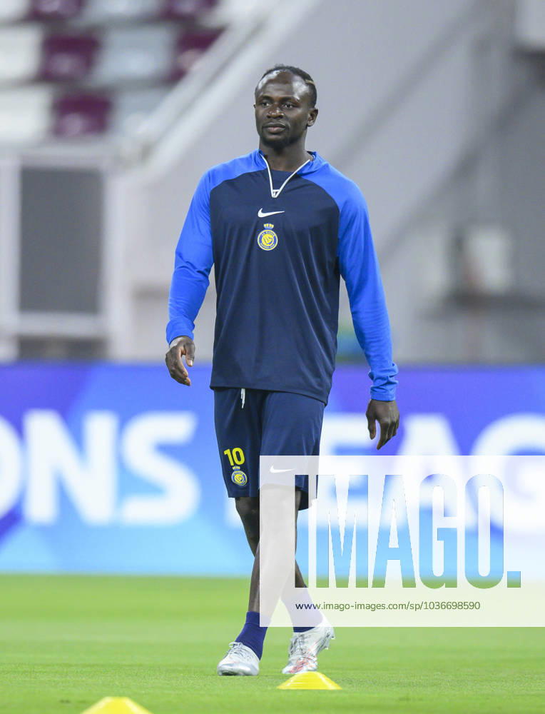 Al Duhail SC (QAT)v Al Nassr (KSA)- AFC Champions League In Doha Saudi Arabias Al Nasser player Sadio Mane during a training session at Khalifa International Stadium in Doha on 06 November 2023 on the eve of their AFC Champions League Group E match against Qatar s Al Duhail SC DOHA Qatar