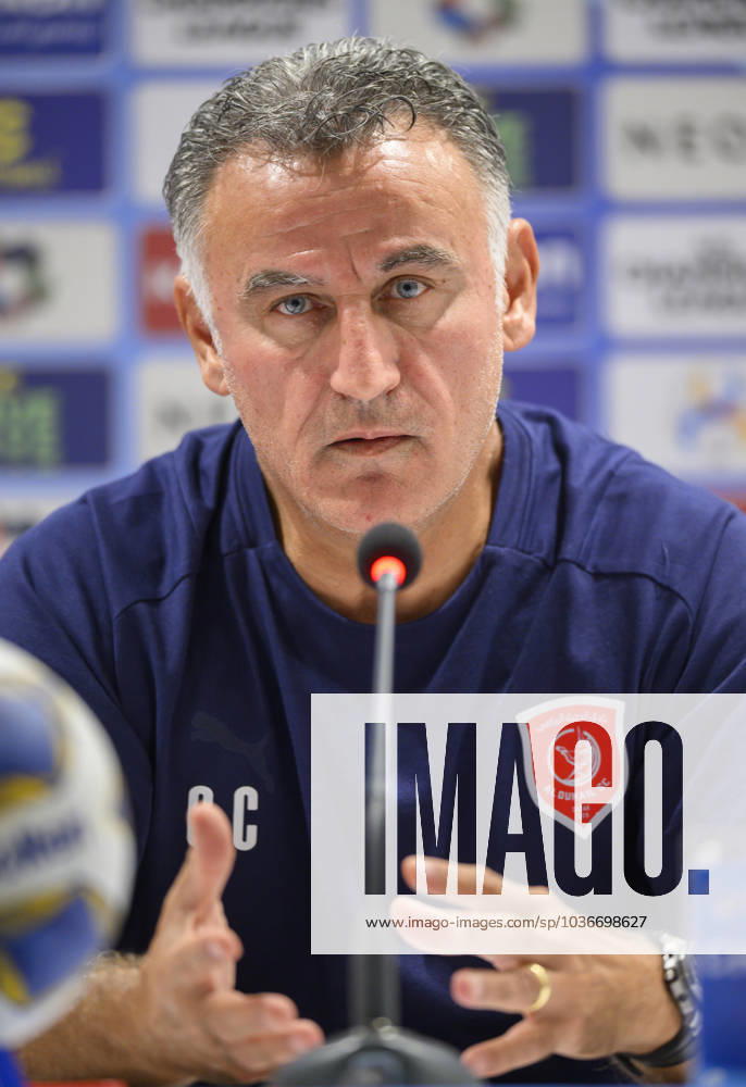 Al Duhail SC (QAT)v Al Nassr (KSA)- AFC Champions League In Doha Qatars Al Duhail SC French head coach Christophe Gerard Galtier attends a press conference, PK, Pressekonferenz ahead of the AFC Champions League Group E football match between Qatars Al Duhail SC and Saudi Arabias Al Nassr at Khalifa International Stadium in Doha, Qatar on 06 November 2023. DOHA Qatar