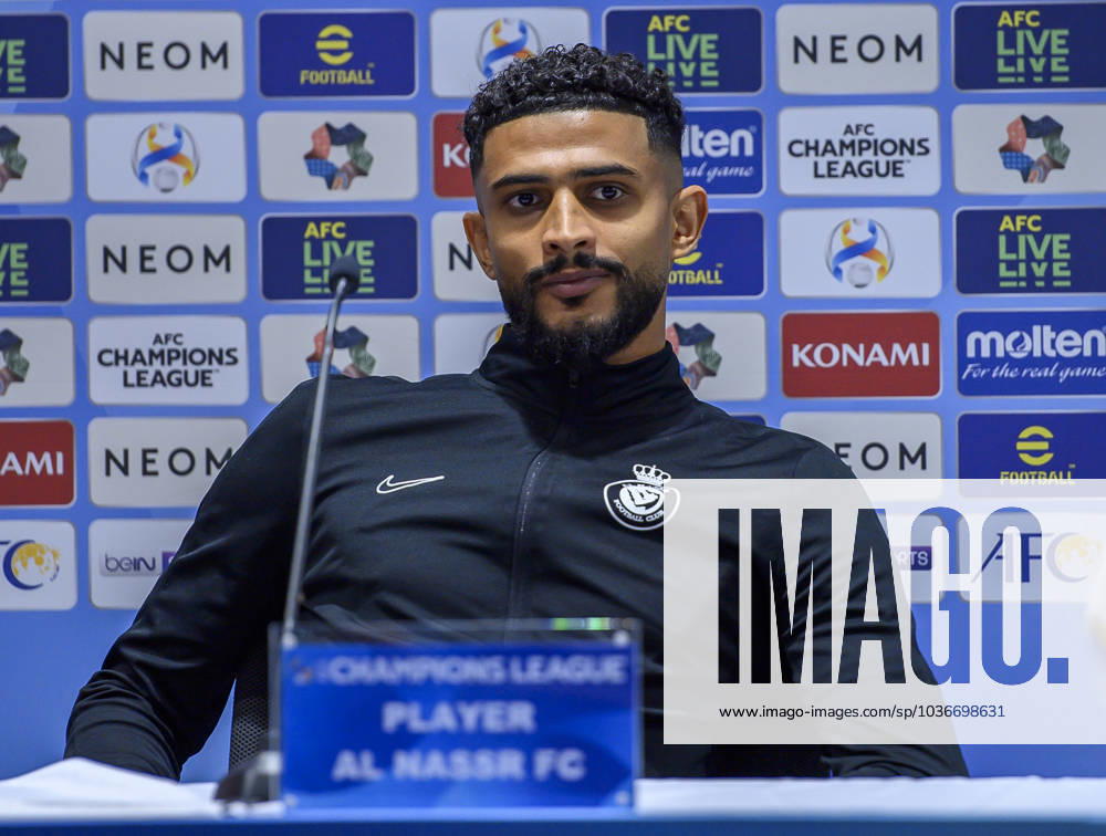 Al Duhail SC (QAT)v Al Nassr (KSA)- AFC Champions League In Doha Saudi Arabias Al Nassr player Abdulelah Al Amri attends a press conference, PK, Pressekonferenz ahead of the AFC Champions League Group E football match between Qatars Al Duhail SC and Saudi Arabias Al Nassr at Khalifa International Stadium in Doha, Qatar on 06 November 2023. DOHA Qatar