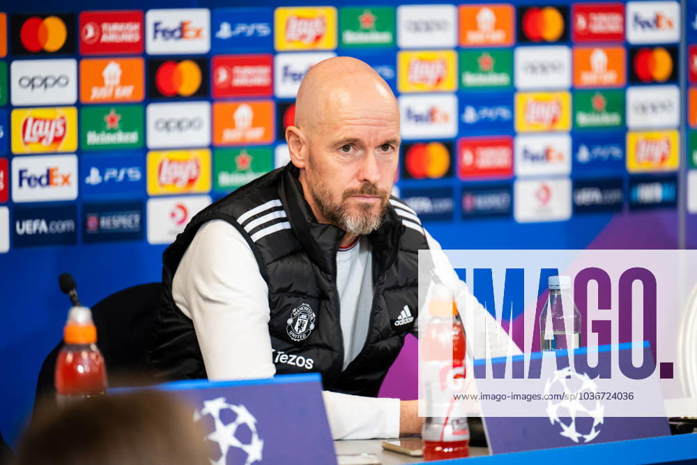 Manchester United, ManU press conference, PK, Pressekonferenz ahead of UEFA Champions League in Copenhagen, Denmark Copenhagen, Denmark. 07th, November 2023. Head coach Erik ten Hag of Manchester United seen during a press conference ahaed of the UEFA Champions League match between FC Copenhagen and Manchester United at Parken in Copenhagen. Copenhagen Denmark