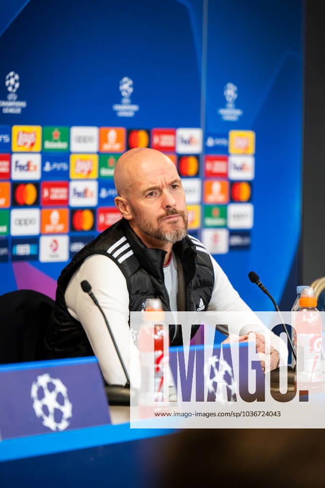 Manchester United, ManU press conference, PK, Pressekonferenz ahead of UEFA Champions League in Copenhagen, Denmark Copenhagen, Denmark. 07th, November 2023. Head coach Erik ten Hag of Manchester United seen during a press conference ahaed of the UEFA Champions League match between FC Copenhagen and Manchester United at Parken in Copenhagen. Copenhagen Denmark