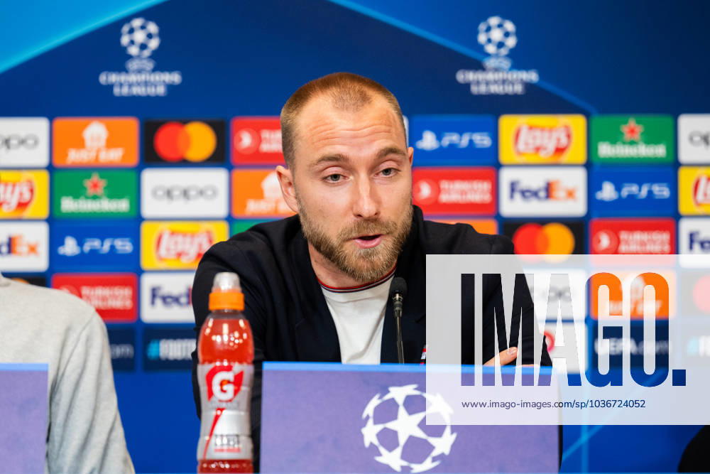 Manchester United, ManU press conference, PK, Pressekonferenz ahead of UEFA Champions League in Copenhagen, Denmark Copenhagen, Denmark. 07th, November 2023. Christian Eriksen of Manchester United seen during a press conference ahaed of the UEFA Champions League match between FC Copenhagen and Manchester United at Parken in Copenhagen. Copenhagen Denmark